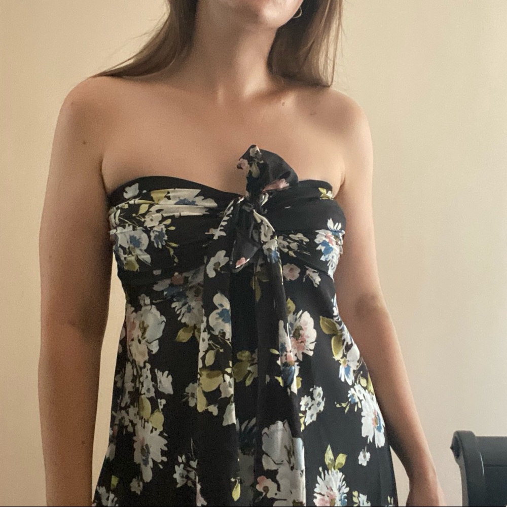 Floral Maxi Dress Tube Top Style